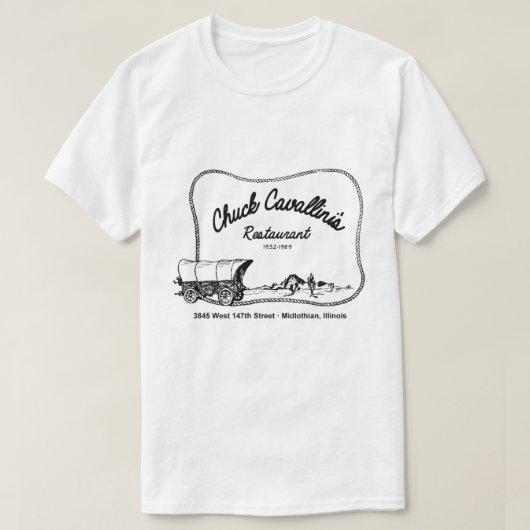 Chuck Cavallin's Restaurant, Midlothian, IL T-shirt (Design voorkant)