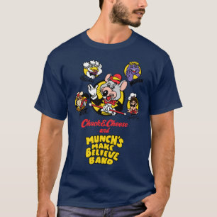 Chuck E Cheese en Munchs Make Believe Band 1989 f T-shirt