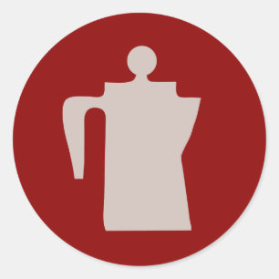 Chuck Wagon Koffiepot - Cowboy Koffietijd Ronde Sticker