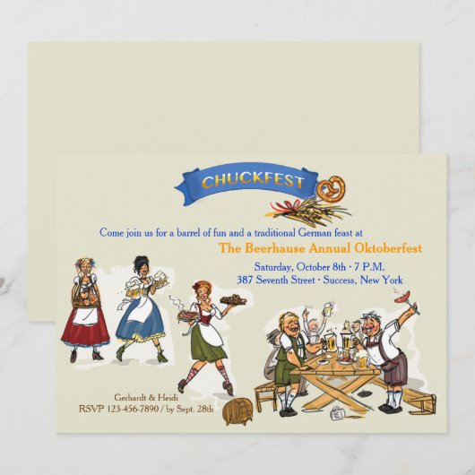 Chuckfest Feast Invitation (Devant / Derrière)