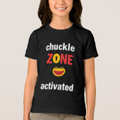 Chuckle Zone Geactiveerd – Grappige Smiley Typogra Tri-Blend Shirt (Voorkant)