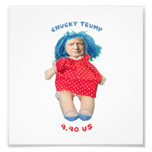 Chucky Donald Trump Doll Foto Afdruk