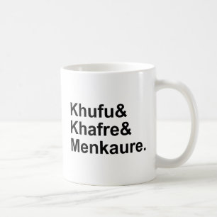 Chufu, Chafre, Menkaure Piramides van Egypte & G Koffiemok