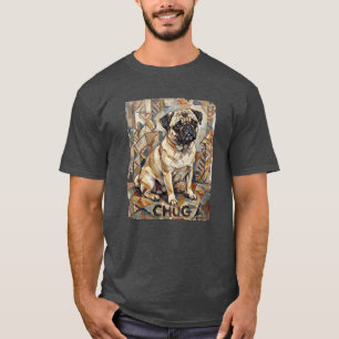 Chug-hond Kubistisch - Kunsthond Vintage Stijl T-shirt