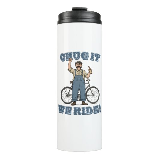 Chug It We rijden op de fiets Thermosbeker (Voorkant)