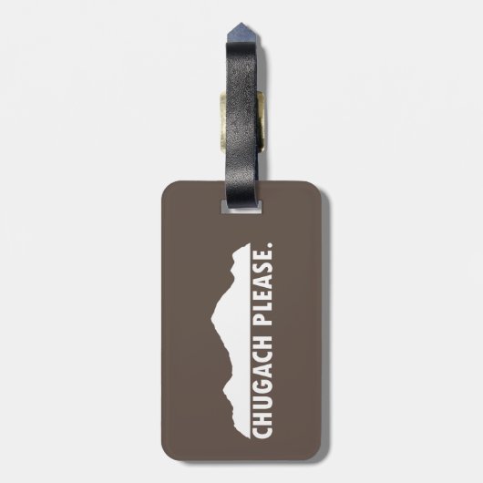 Chugach alsjeblieft bagagelabel (Achterkant verticaal)