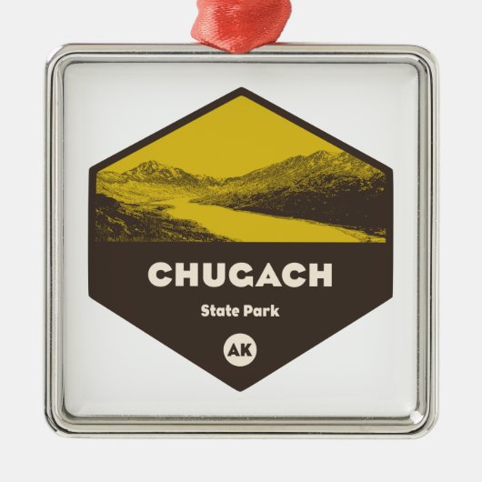 Chugach State Park, Alaska Metalen Ornament (Voorkant)
