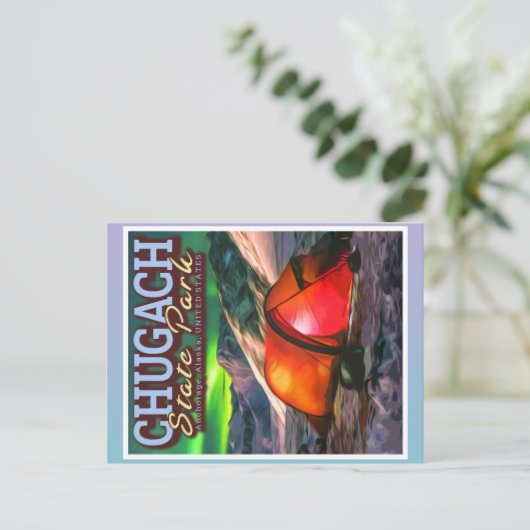CHUGACH STATE PARK - ANCHORAGE ALASKA BRIEFKAART (Staand voorkant)