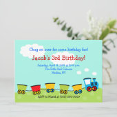 Chugga Choo Choo Train 5x7 Birthday Kaart (Staand voorkant)