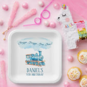 Chugga Choo Choo  Trein Verjaardagsfeest Papieren Bordje (Feest)