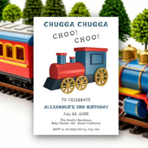 Chugga Choo Trein Verjaardag Kaart