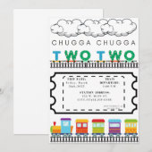 Chugga Chugga Cho Cho Birthday Invitation Kaart (Voorkant / Achterkant)