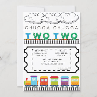 Chugga Chugga Cho Cho Birthday Invitation Kaart