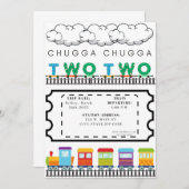 Chugga Chugga Cho Cho Invitation Anniversaire (Devant / Derrière)