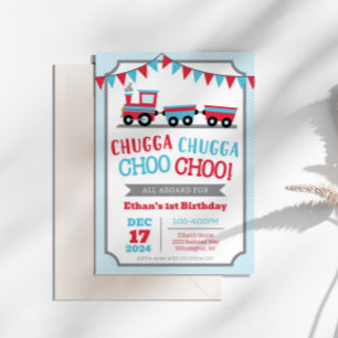 Chugga Chugga Choo Choo Invitation de fête d'anniv