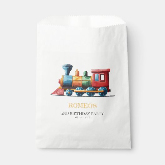 Chugga Chugga Choo Choo  Train 2e Verjaardag Bedankzakje (Voorkant)