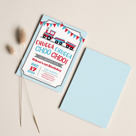Chugga Chugga Choo Choo Uitnodiging voor verjaarda