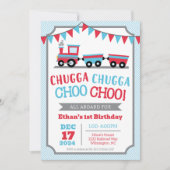 Chugga Chugga Choo Choo Uitnodiging voor verjaarda (Voorkant)