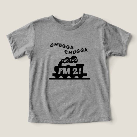 Chugga Chugga Choo Twee Verjaardag T-shirt (Design voorkant)