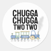 Chugga Chugga Deux | Anniversaire | Stickers Favor (Devant)