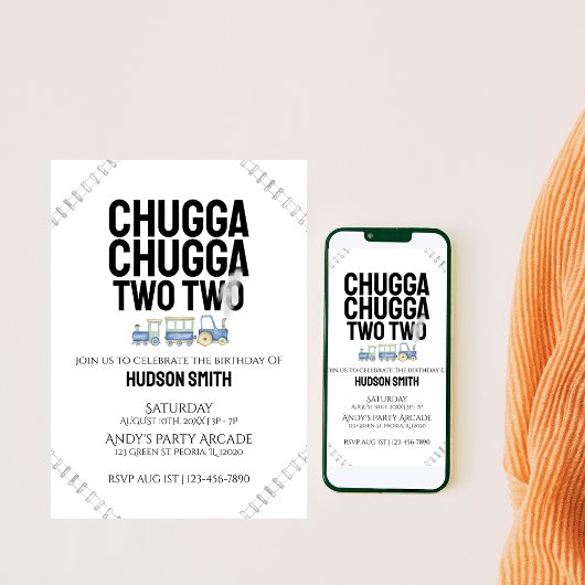 Chugga Chugga Deux | INVITATION ANNIVERSAIRE DE EN