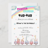 Chugga Chugga Deux invitation d'anniversaire de de (Devant)