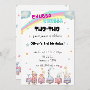Chugga Chugga Deux invitation d'anniversaire de de