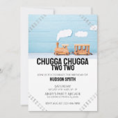 Chugga Chugga Deux | Invitation photo Anniversaire (Devant)