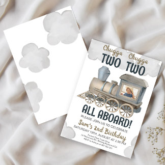 Chugga Chugga Deux Invitation pour le 2e anniversa