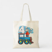 Chugga Chugga Train 4e verjaardag van de leveranti Tote Bag (Achterkant)