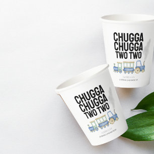 Chugga Chugga Twee 2e verjaardag Papieren beke Bekers