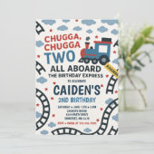 Chugga Chugga Twee Trein Verjaardagsfeest Kaart (Staand voorkant)