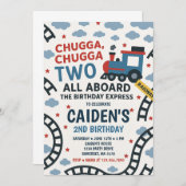Chugga Chugga Twee Trein Verjaardagsfeest Kaart (Voorkant / Achterkant)