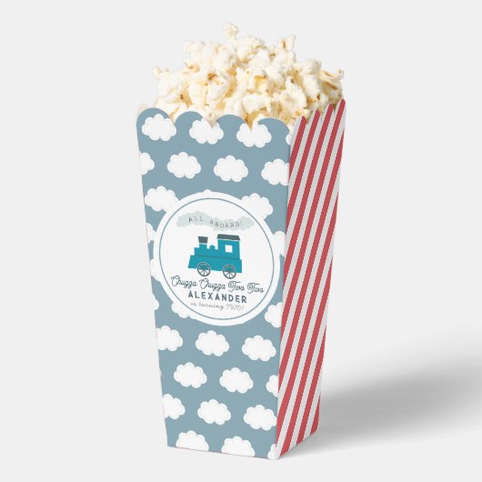 Chugga Chugga Twee Twee Blauwe 2e Verjaardag Popco Bedankdoosjes (Popped)