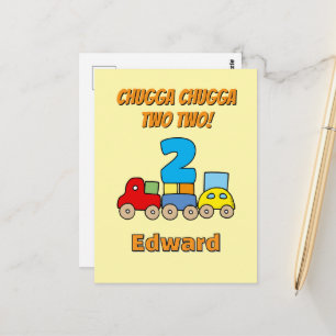 Chugga Chugga Two Two 2e Verjaardagstrein Briefkaart