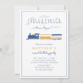 Chugga Chugga Two Two Train Birthday Invitation (Devant)