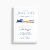 Chugga Chugga Two Two Train Birthday Invitation