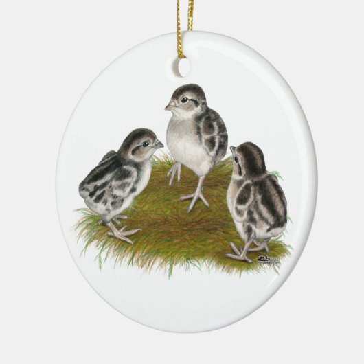 Chukar Partridge Chicken Keramisch Ornament (Links)