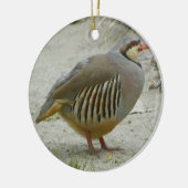 Chukar Partridge Keramisch Ornament (Links)