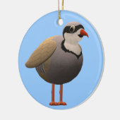 Chukar Partridge Keramisch Ornament (Links)