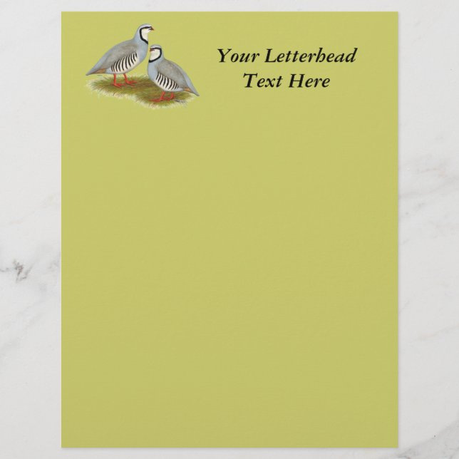 Chukar Partridge Pair (Voorkant)