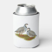 Chukar Partridge Pair Blikjeskoeler (Blikje Voorkant)