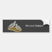Chukar Partridge Pair Bumpersticker (Voorkant)