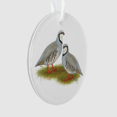 Chukar Partridge Pair Ornament (voorkant)