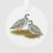 Chukar Partridge Pair Ornament (achterkant)