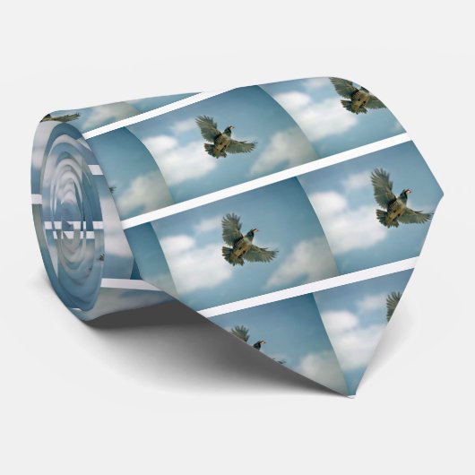 Chukar-patrijs tijdens de vlucht stropdas (Opgerold)