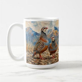 Chukar Patrijzen Paar Kunst Koffiemok