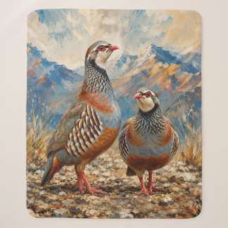 Chukar Patrijzen Paar Kunst Sherpa Deken