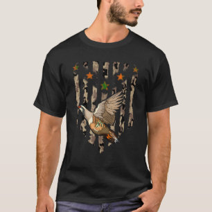 Chukar Vogeljacht VS Amerikaanse vlag Camouflage T T-shirt