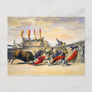 Chulos die de Bull spelen Briefkaart